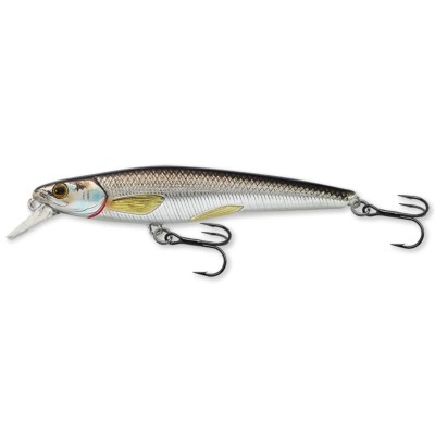 Live Target Rainbow Smelt Jerkbait - Wobbler 9,1cm - Silver/Black - 9g - 1 Stück