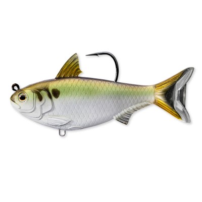 Live Target Gizzard Shad Swimbait - Gummifisch 11,2cm - Green/Bronze - 28g - 1 Stück