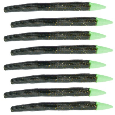 Senshu Ned Worm 8 Stück -11cm - 6g - Hot Green Night