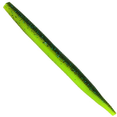 Senshu Ned Worm 8 Stück -11cm - 6g - Green Pumpkin Chartreuse