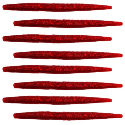 Senshu Ned Worm, 8 Stück -11cm - 6g - Glitter Red