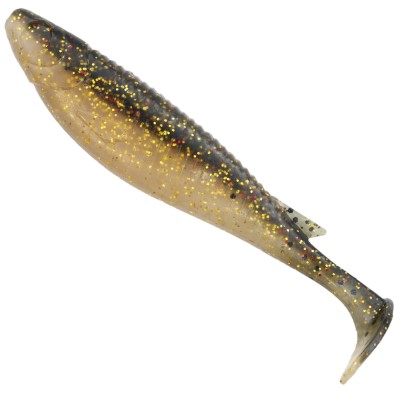 Senshu Real Roach Shad, 4 Stück - 10cm - 9g - Motoroil Glitter