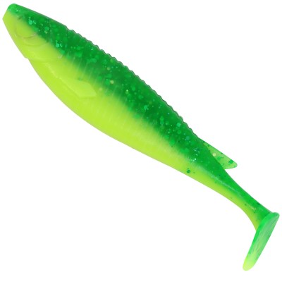 Senshu Real Roach Shad, 4 Stück - 10cm - 9g - Lime & Chartreuse