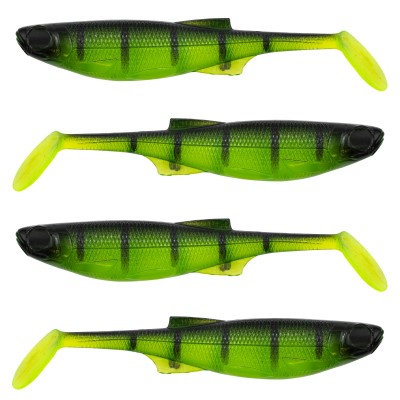 Senshu Real Minnow Shad, 4 Stück - 9cm - 8g - Green Perch