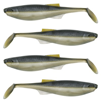 Senshu Real Minnow Shad, 4 Stück - 9cm - 8g - Hazel