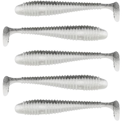 Team Deep Sea Seaworm Jr., 5 Stück - 12cm - 12g - Black & White