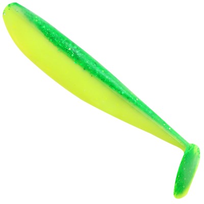 Senshu Killer Shad - Gummifisch 4 Stück - 15cm - Green-Yellow-Glitter