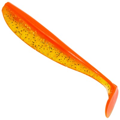 Senshu Killer Shad - Gummifisch 4 Stück - 15cm - Red-Yellow-Glitter