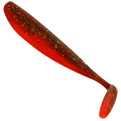 Senshu Killer Shad - Gummifisch 4 Stück - 15cm - Brown-Red-Glitter