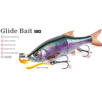 Molix Glide Bait 130 13,0cm - Dark Gill Orange Belly