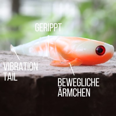 Senshu Grundola, Hot Orange - 11,5cm - 6 g- 5 Stück