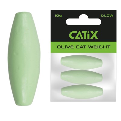 Catix Olive Cat Weight Wallerblei 10g - glow - 3Stück