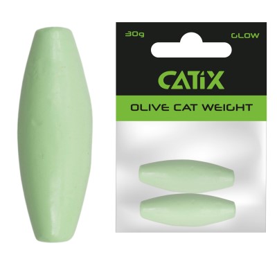 Catix Olive Cat Weight Wallerblei 30g - glow - 2Stück