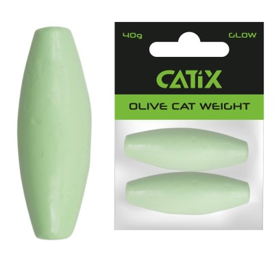 Catix Olive Cat Weight Wallerblei 40g - glow - 2Stück