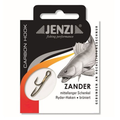 Jenzi Zander-/Ryderhaken - Gebundene Haken Gr.4 - 0.25mm - 5 Stück