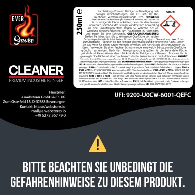 Eversmoke Cleaner (Grill-, Backofen- und Räucherofenreiniger) 250ml - 3 Stück