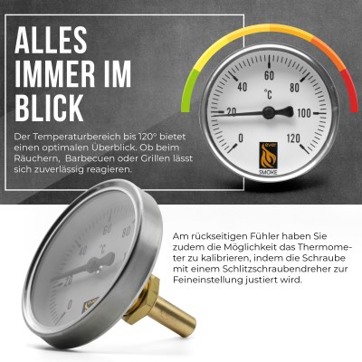 Eversmoke Räucherthermometer inkl. Messing Tauchhülse