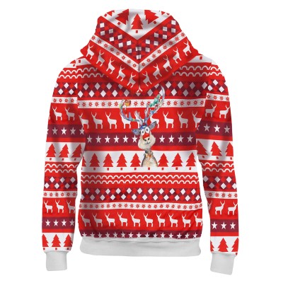 Christmas Hoodie - Weihnachtspullover Gr. S - rot/weiß