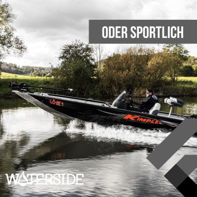 Waterside Captain Tourer Seat Dark Series - Bootssitz charcoal-black