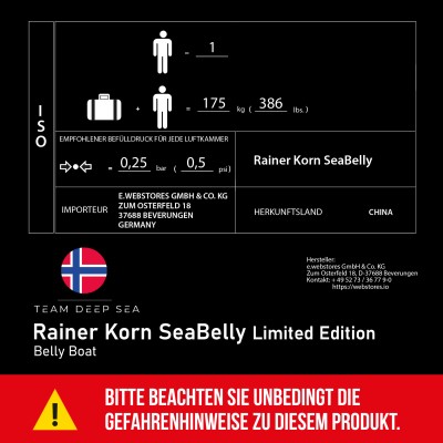 Team Deep Sea Rainer Korn SeaBelly Limited Edition - Belly Boat