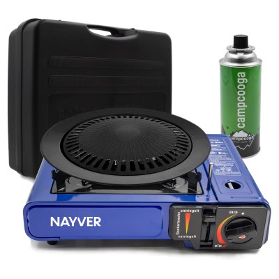 Kocher + Grillaufsatz + Gaskartusche