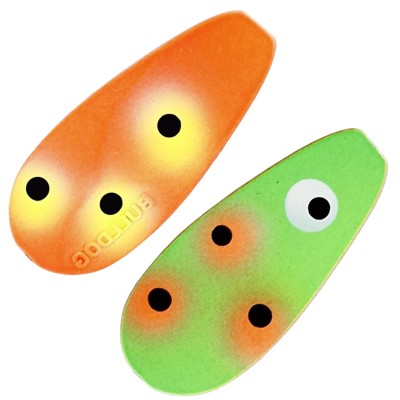 Westin Bulldog Inline - Inlineblinker Green/Orange Clown - 3cm - 6g