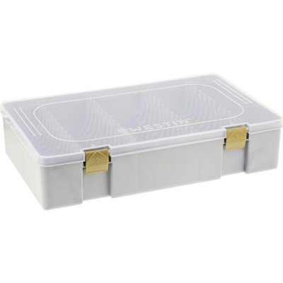 Westin W3 Spinnerbait Storage Box - Spinnerbaitbox Grey/Clear - 36x22,5x8cm