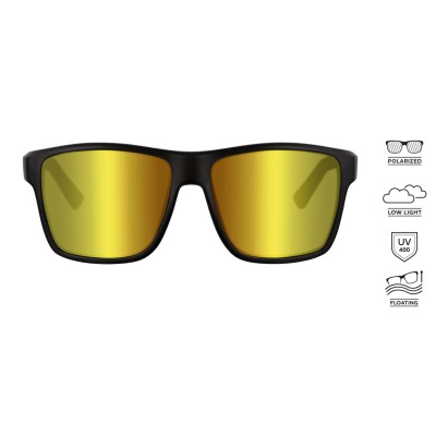 Westin W6 Street 200F - Polarisationsbrille Matte Black - LB Yellow LM Yellow AR Blue