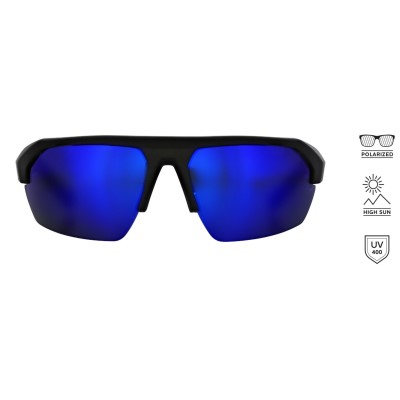 Westin W6 Sport 25 - Polarisationsbrille Matte Black - LB Smoke LM Blue AR Blue