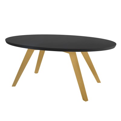 Couchtisch oval 0313-B schwarz