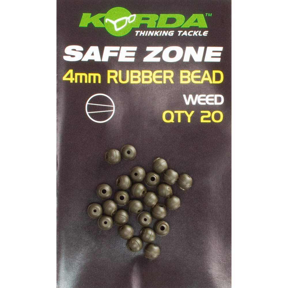 KORDA Carp Fishing SAFE ZONE Rubber Beads 25pcs / Colour Green