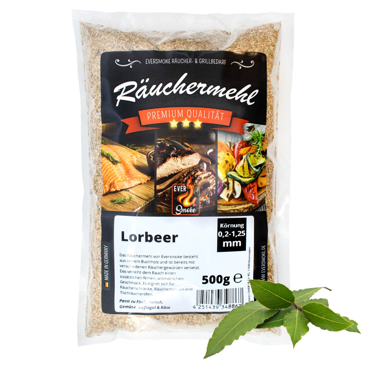 Eversmoke Premium Räuchermehl &amp;quot;Extra Fein&amp;quot; gewürzt 500g - 0,2-1,25mm ...