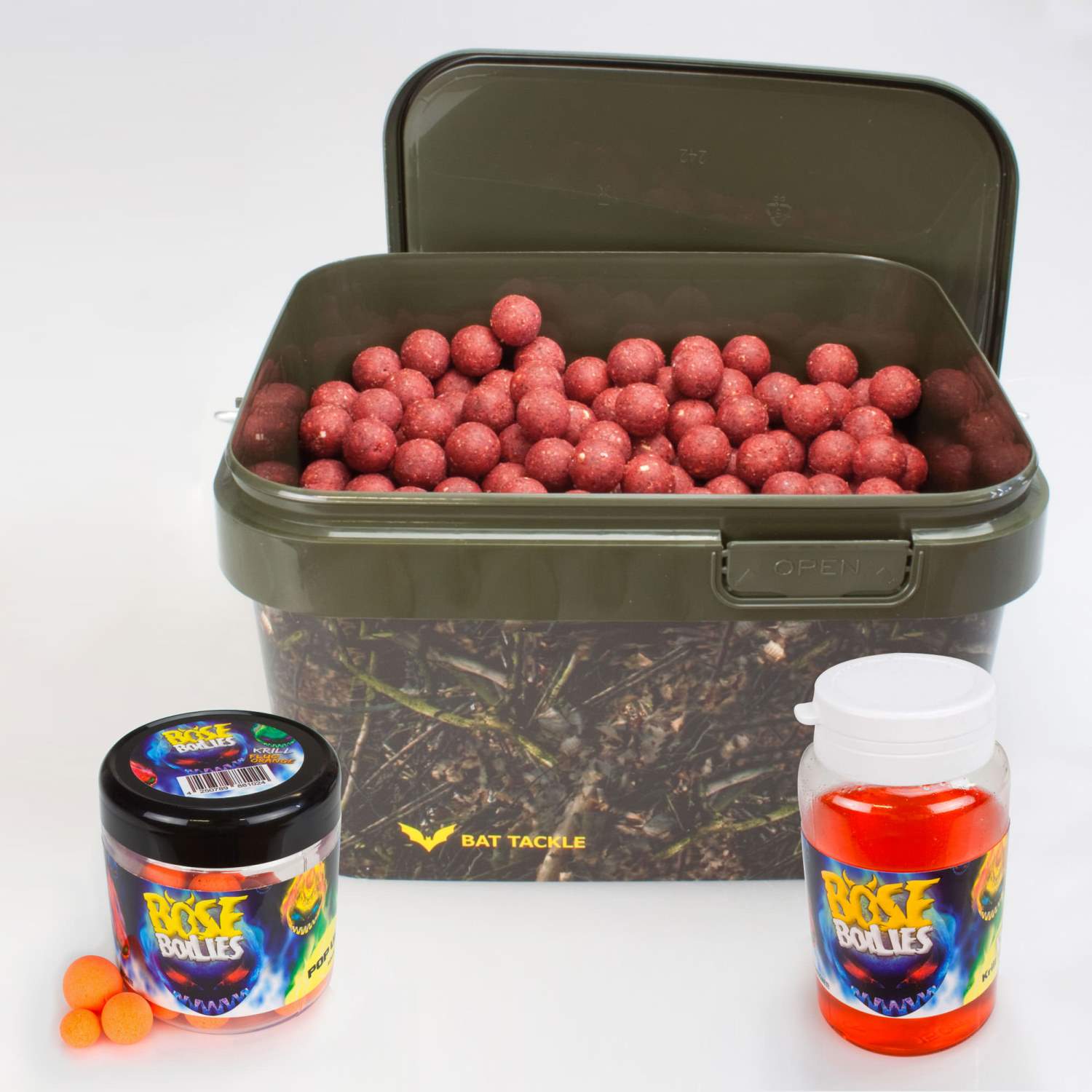 Sessionpack Böse Boilies 2,5Kg im Realistric Eimer 18mm Boilies + Dip ...