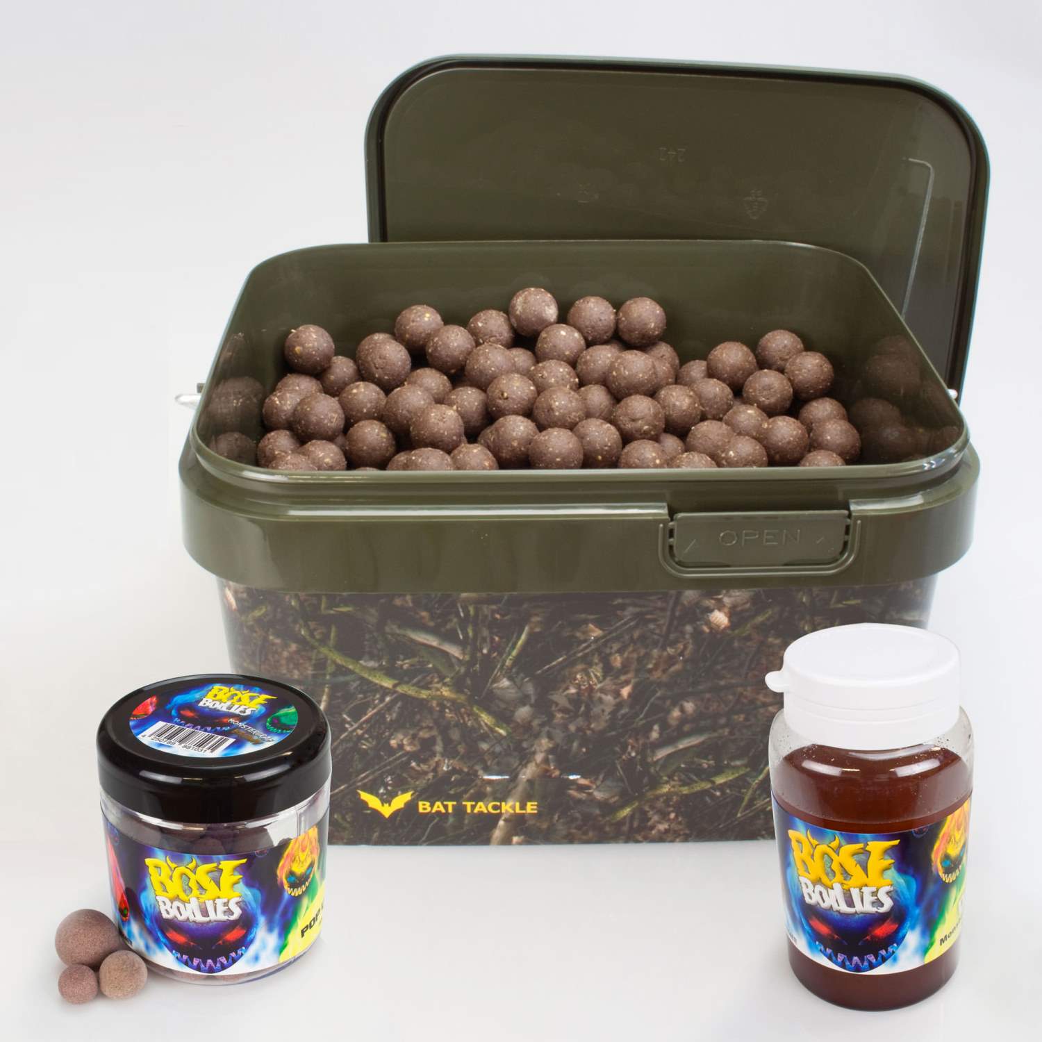 Sessionpack Böse Boilies 2,5Kg im Realistric Eimer 18mm Boilies + Dip ...